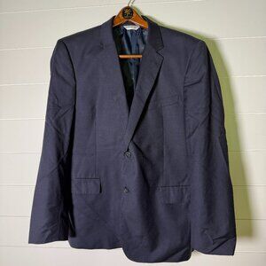 Jhane Barnes Blazer Sports Jacket Navy 100% Wool Size 44R